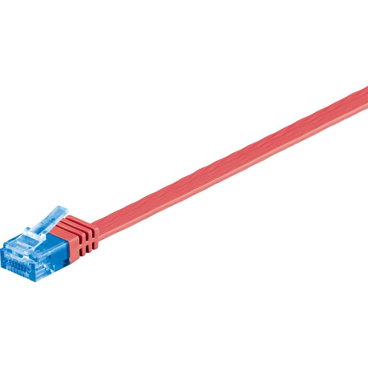 Goobay CAT 6A flat-patch kabel U/UTP, rød
