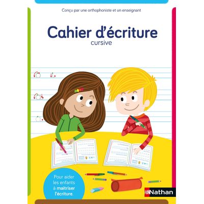 Cahier d'écriture cp adapté aux enfants dys ou en difficulté - écriture cursive - a partir de 6 ans / cp