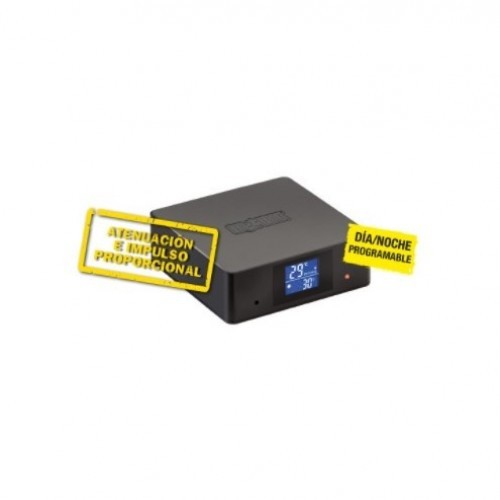 Termostato duplo programável de 600 W, preto