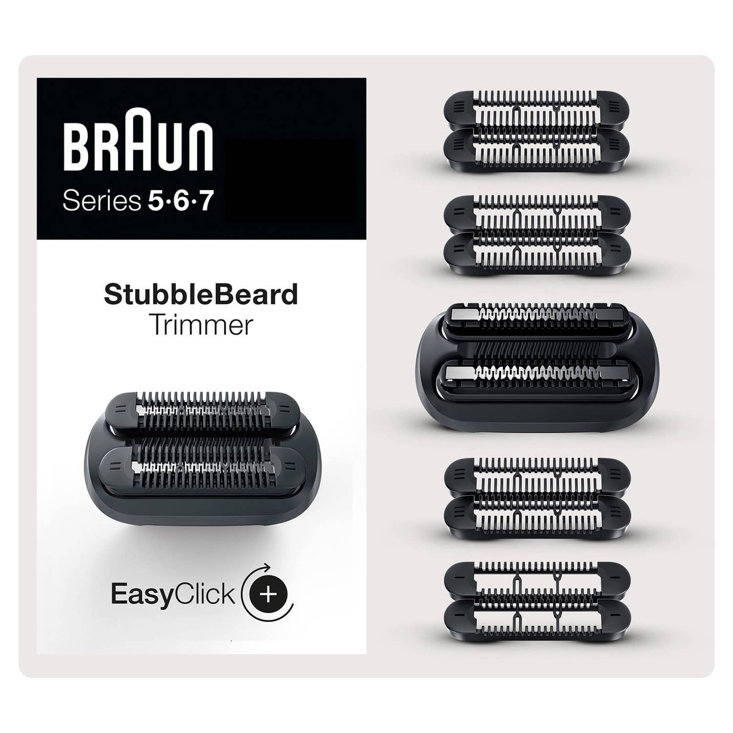 Braun EasyClick 3-Tage-Bart-Trimmeraufsatz für Series 5, 6 und 7 Elektrorasierer