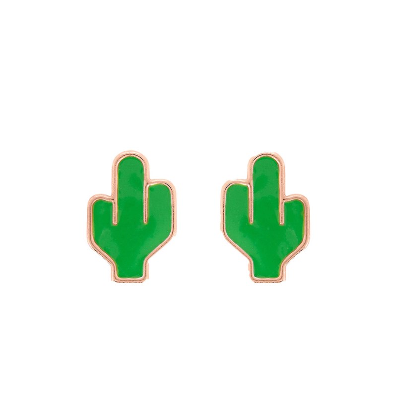Boucles d'oreilles enfant - Or 18 Carats - Cactus