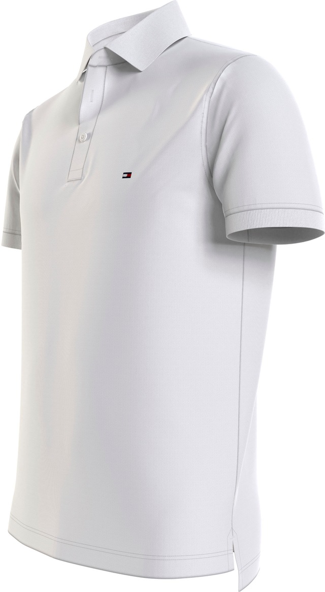 Tommy Hilfiger Poloshirt »1985 SLIM POLO mit Stickerei und Piqué-Qualität«, unifarben, casual, slim fit, Baumwollmix, Polokragen