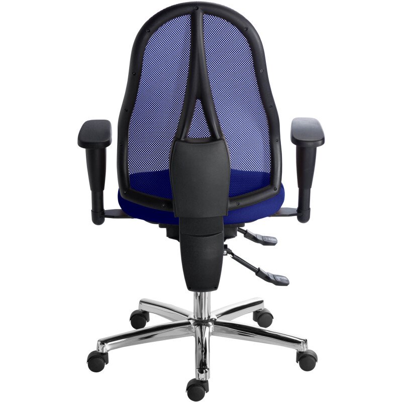 Chaise de bureau HOLLY SITNESS dossier maille - avec accoudoirs - Mécanisme Synchrone - Pieds chrome