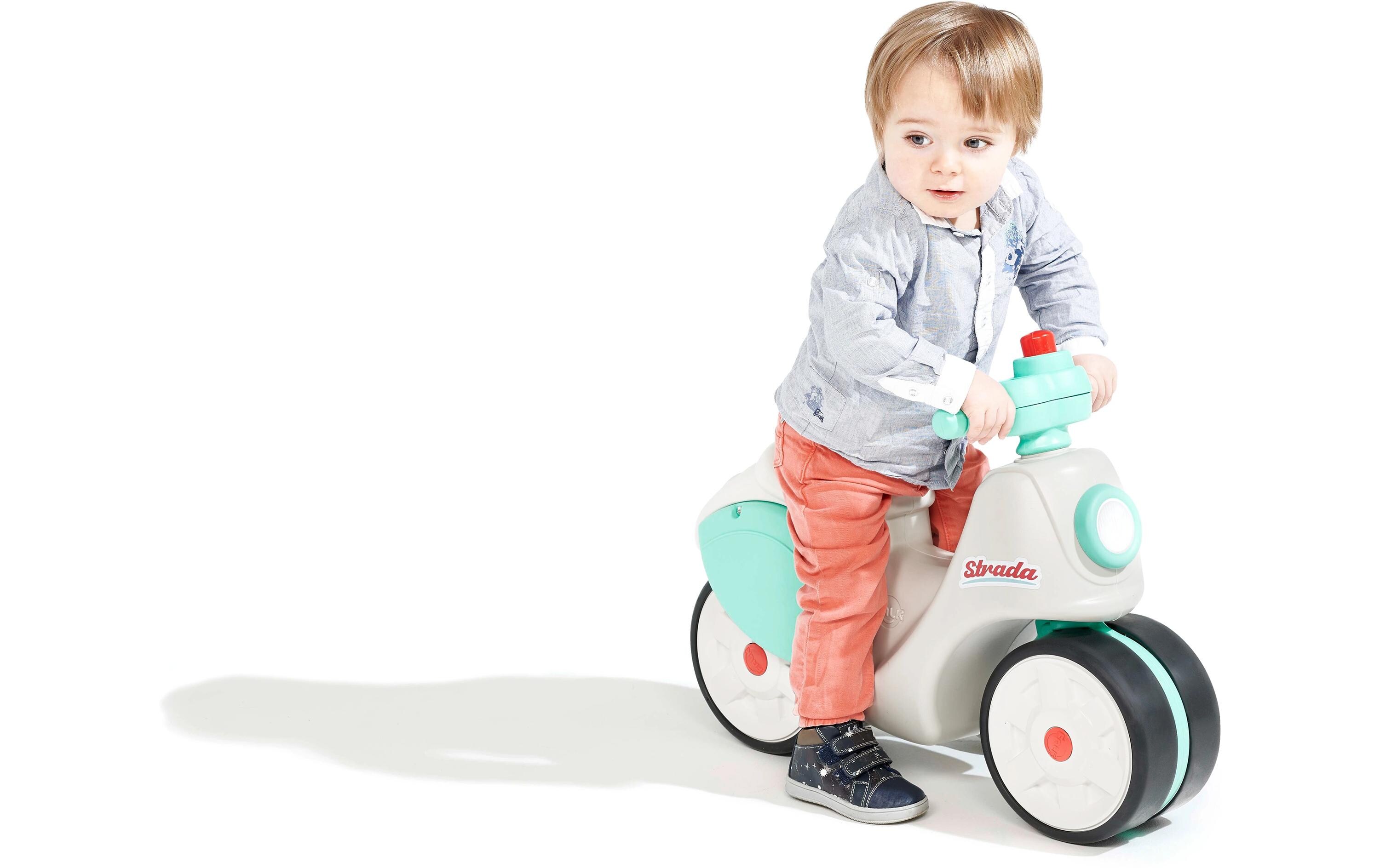 Rutschfahrzeug Strada Early Years ScooterScooter mit geräuscharmen Rädern, Lenker mit Richtungsanzeige und Hupe