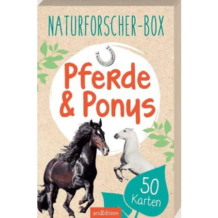 ars Edition Naturforscher Box Pferde und Ponys 50 Karten