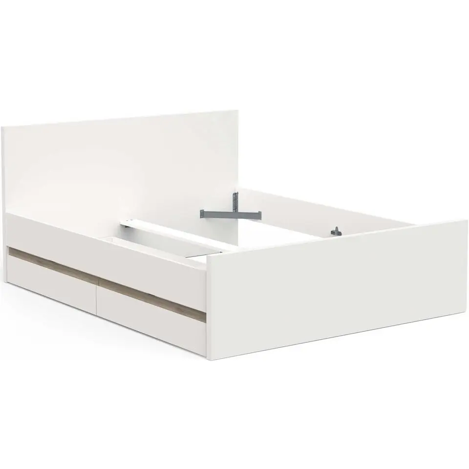 Tweepersoonsbed Clyde - 160x200cm - wit