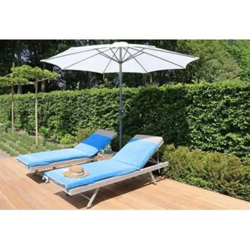 PimXL Luxe 8-ribs Parasol - Ø300cm - Wit