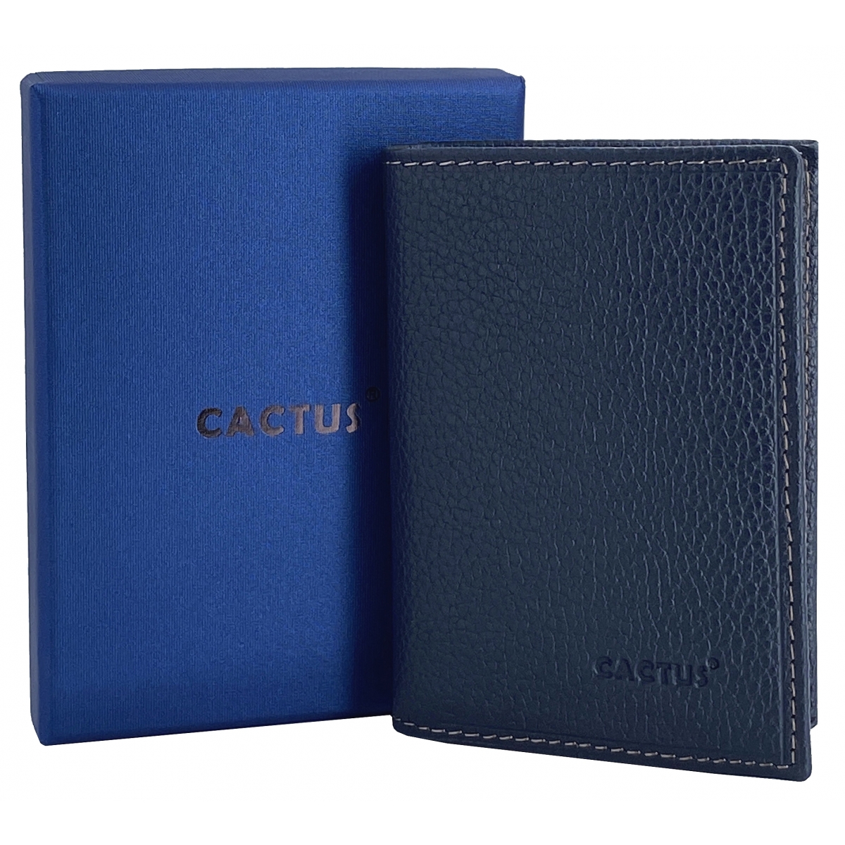 Cactus Porte Cartes cuir de vachette anti-RFID Cactus