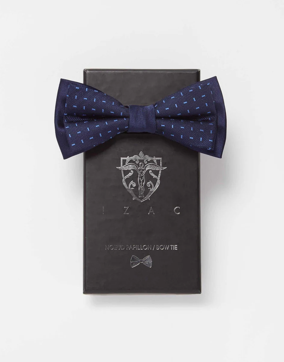 Nœud papillon motif bleu