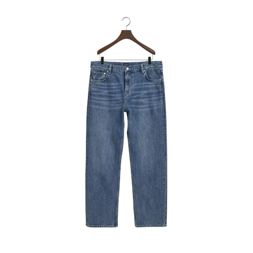 GANT Relaxed Stone Washed Jeans, Mid Blue, 32