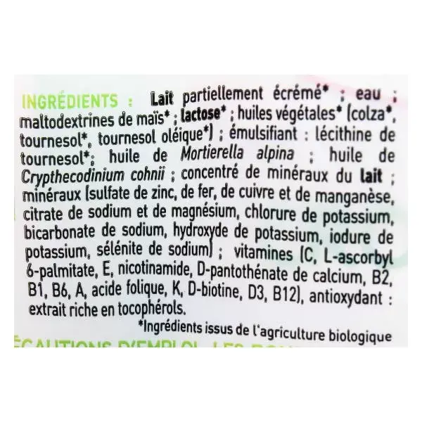 Babybio Lait Croissance Lait de Vache 3ème Âge Bio 6 x 1L