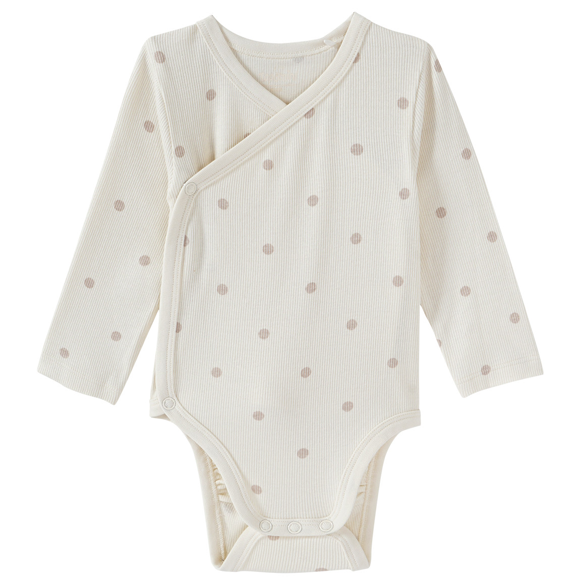 Topomini 2 Newborn Wickelbodys mit Rippstruktur creme / altrosa