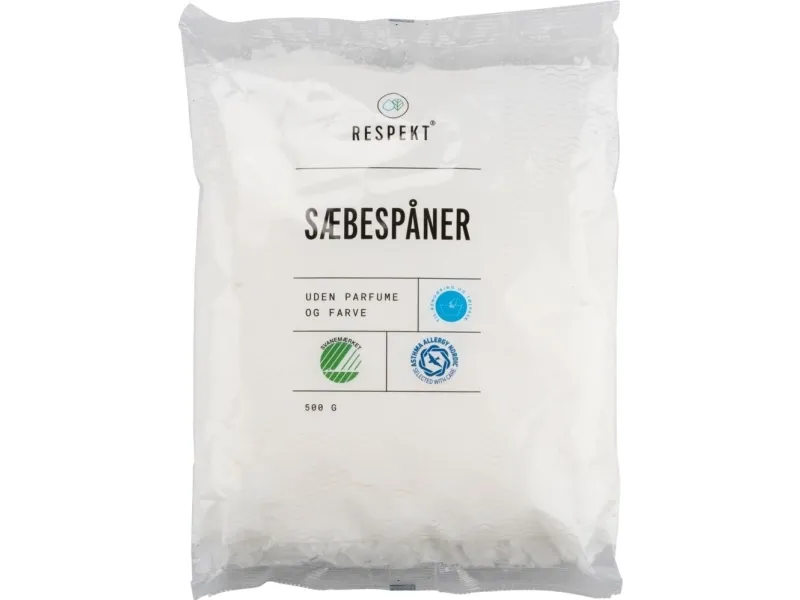 Sæbespåner, Respekt, spåner, uden voks, farve og parfume - (6 stk.)