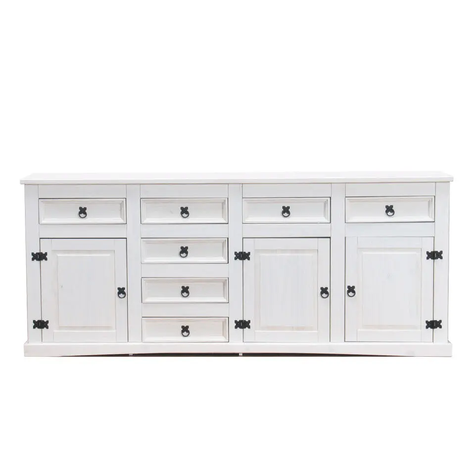 Hioshop Dressoir New Mexico wit 200cm