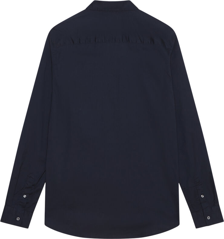 Wood Wood WWTimothy Paper Poplin Shirt Dark navy