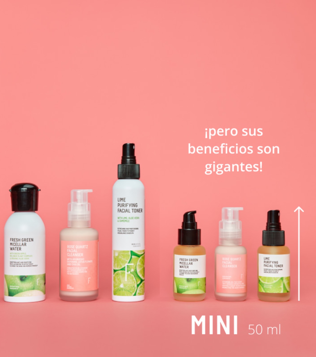 Freshly Cosmetics - Conjunto de limpeza facial em tamanho de viagem Mini Cleanser Trio