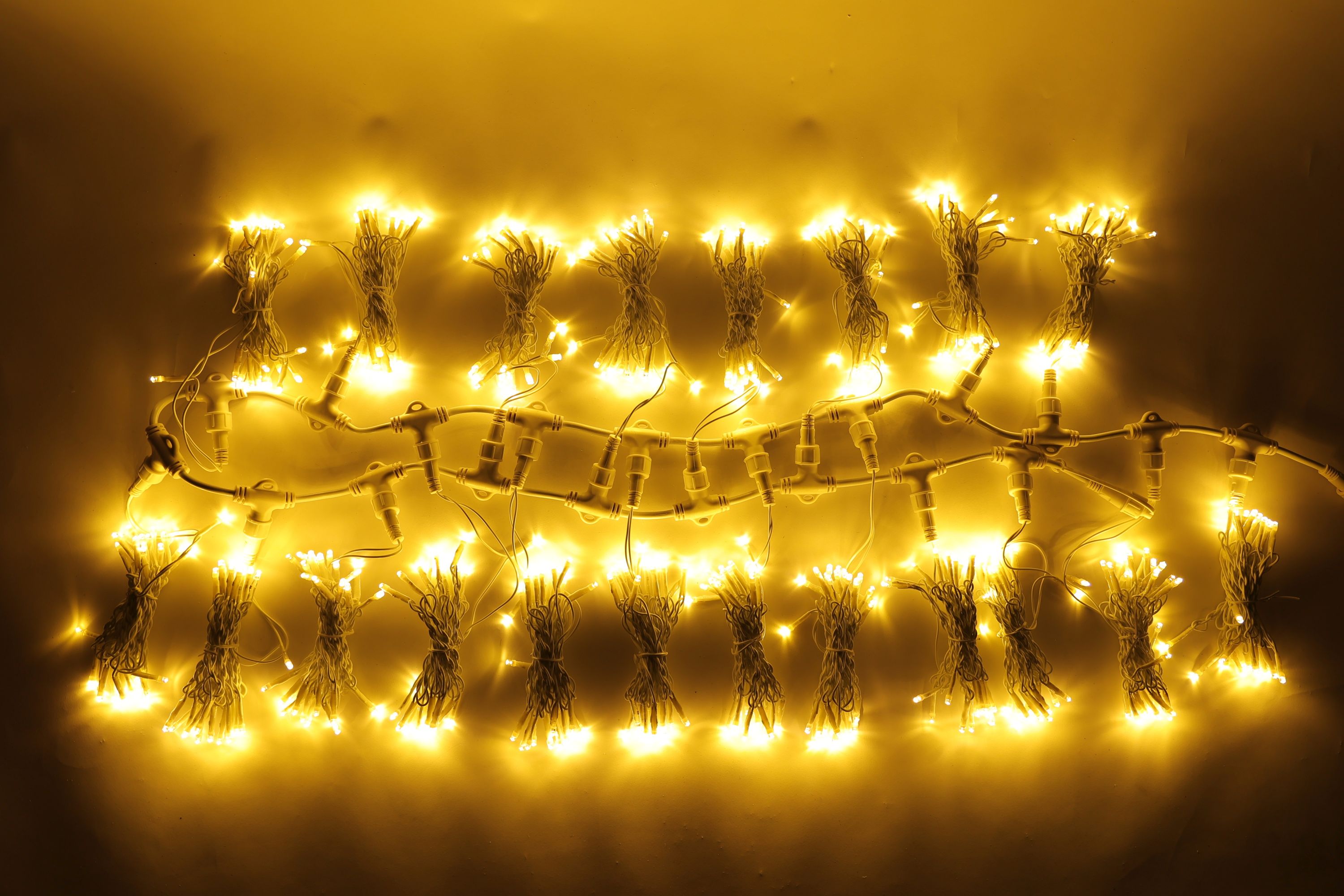 LED Lichtervorhang 600 LED's 3 m warmweiss