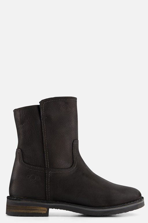 Aqa Enkellaarsjes zwart Suede