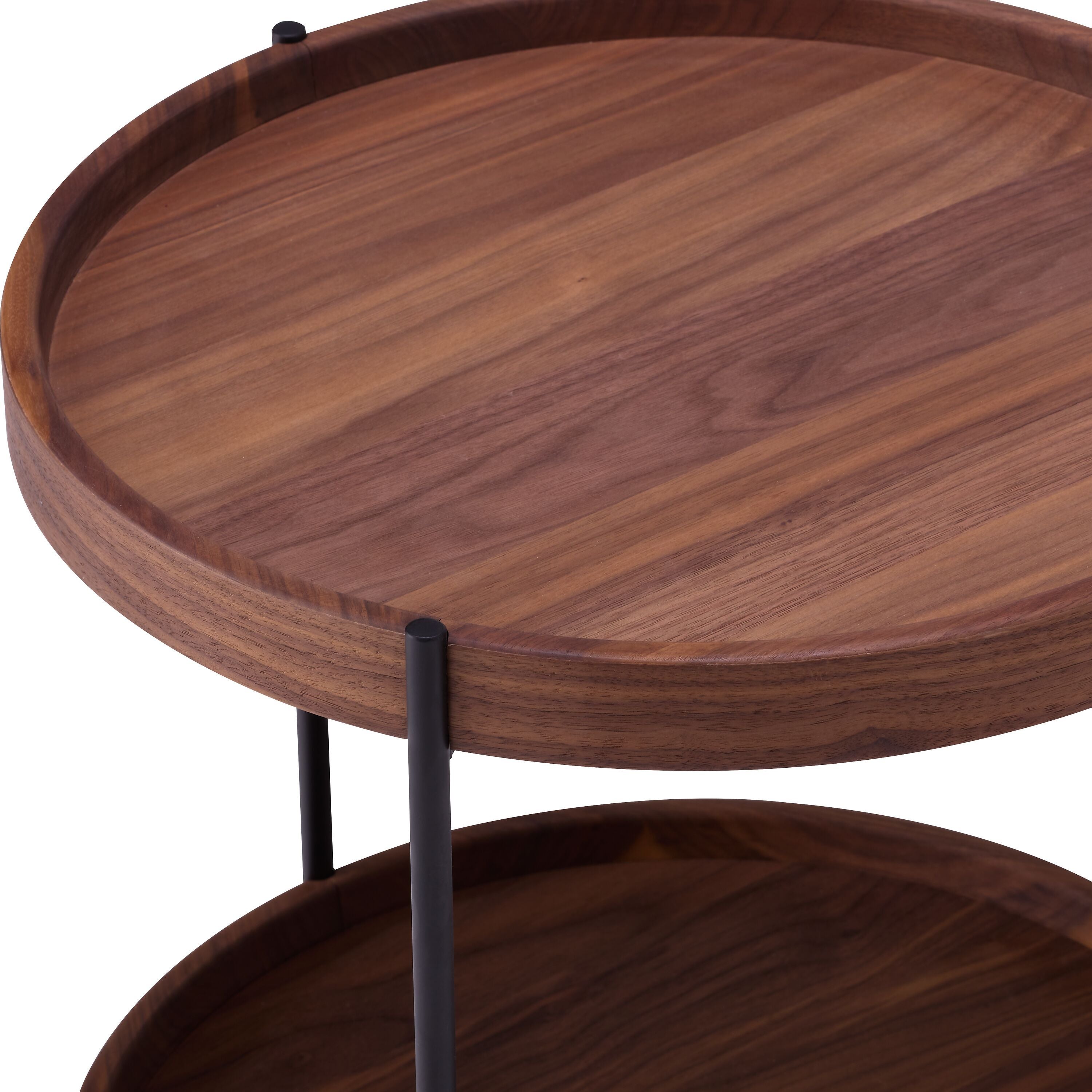 MALA Beistelltisch - Nussbaum / B: 44.0 cm x T: 44.0 cm x H: 48.0 cm