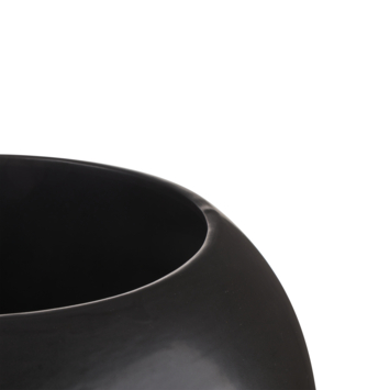 Keramieken pot mat zwart 38x38x30cm