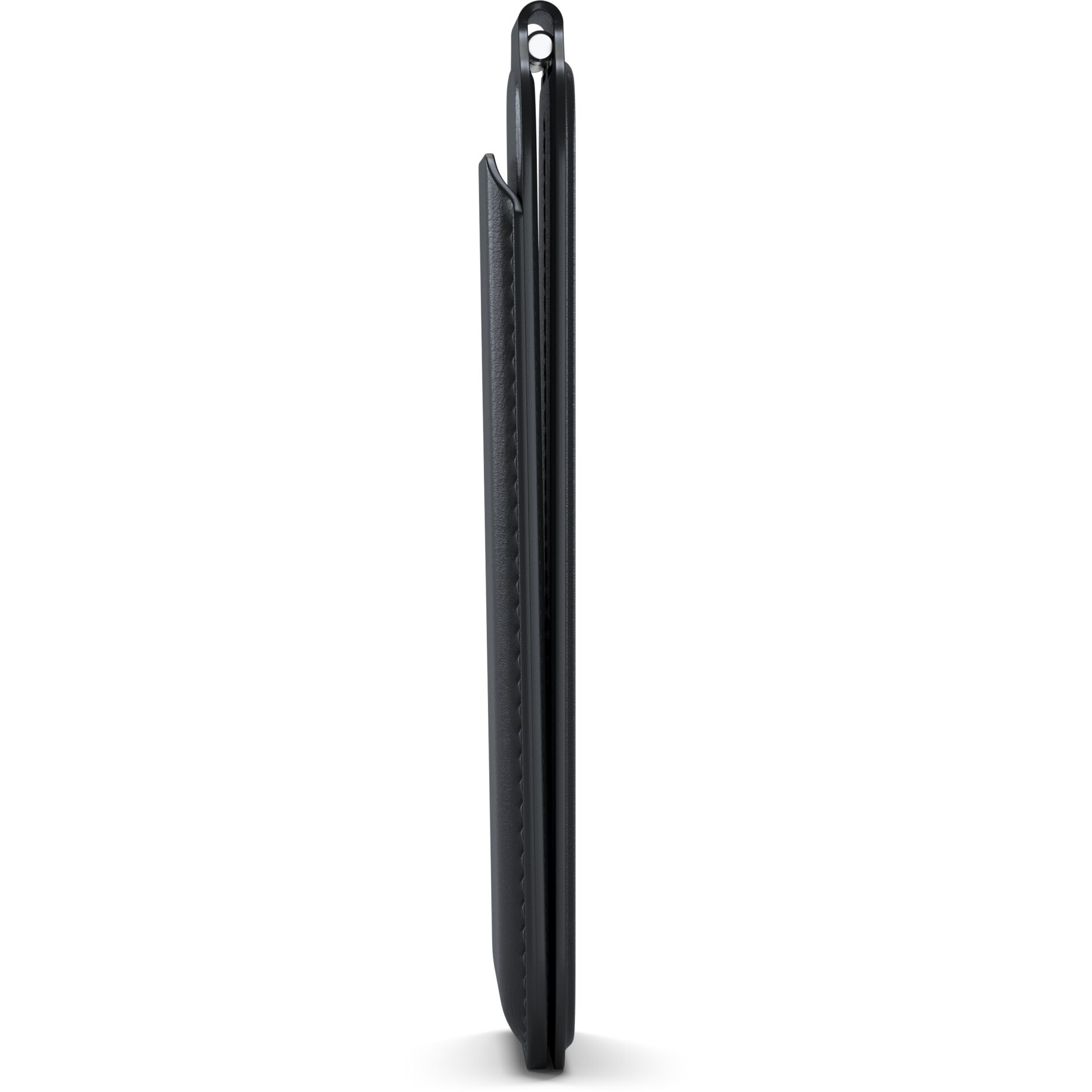 Magnetische MagSafe iPhone Vegan Leder Wallet Kreditkarten Halterung   Kickstand Aufsteller (ST-VLWK) - Schwarz