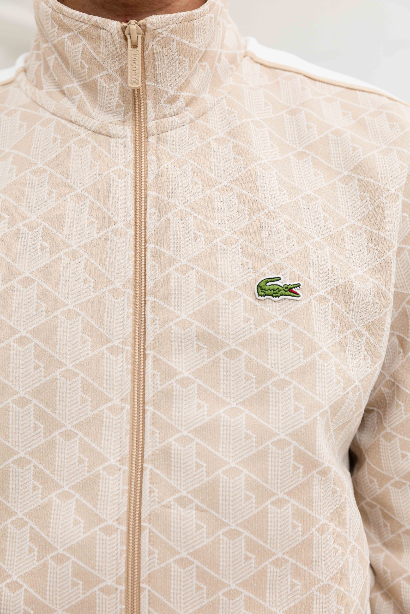 Lacoste Paris Jacquard Trainingspak Heren Beige