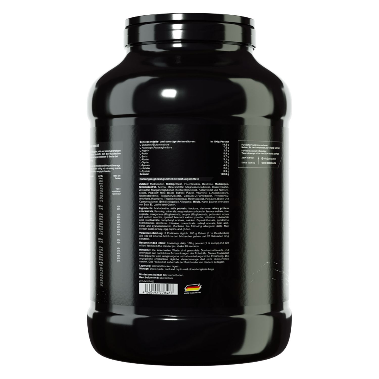 ZEC+ BULLGAINER Protein/ Eiweiß Erdbeere