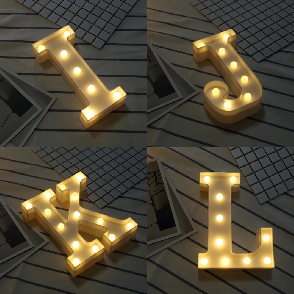 Wewoo Guirlande Lettre Alphabet W - Blanc chaud