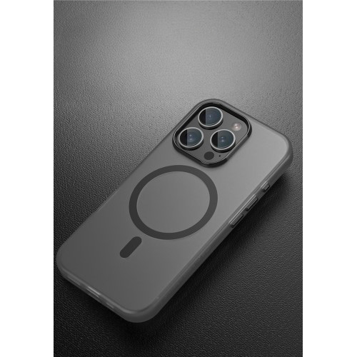 iPhone 16 Pro MagSafe Hybrid Hülle TPU Bumper Slim Design Matt - Schwarz