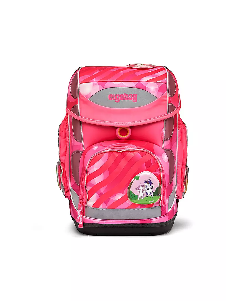 ERGOBAG Schultaschen Set 5tlg Cubo KuntBärbuntes Einhorn rot