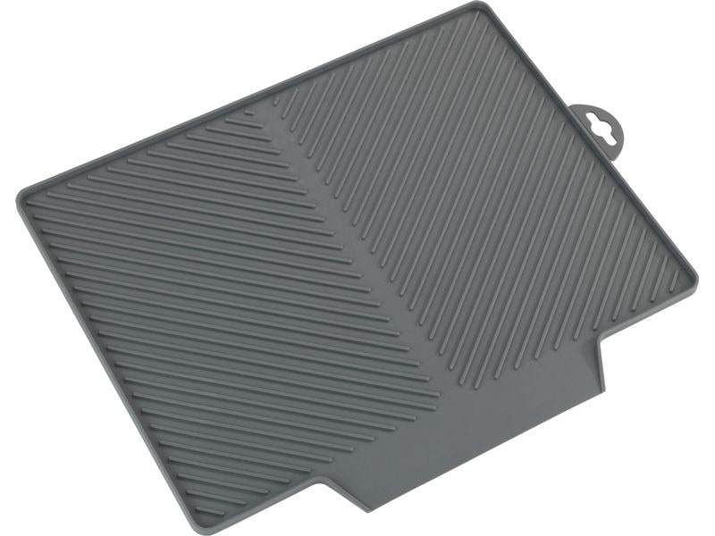 Wenko Abtropfmatte Nelia Maxi 34 x 3 x 40 cm, Grau Trockenmatte