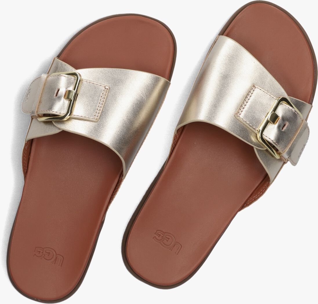UGG gouden ugg slippers w solivan buckle slide