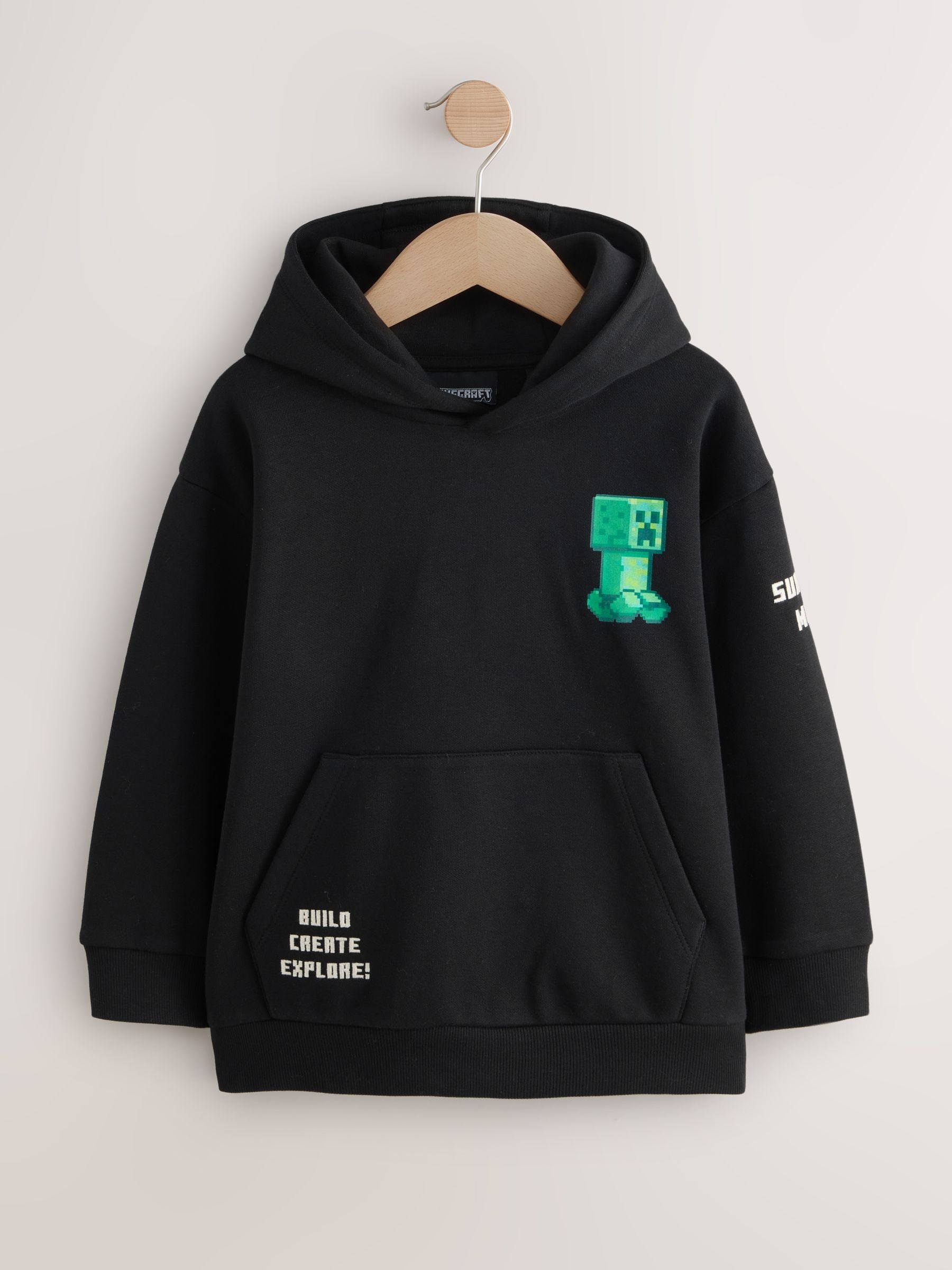 Zwart - Minecraft-hoodie (3-16jaar)