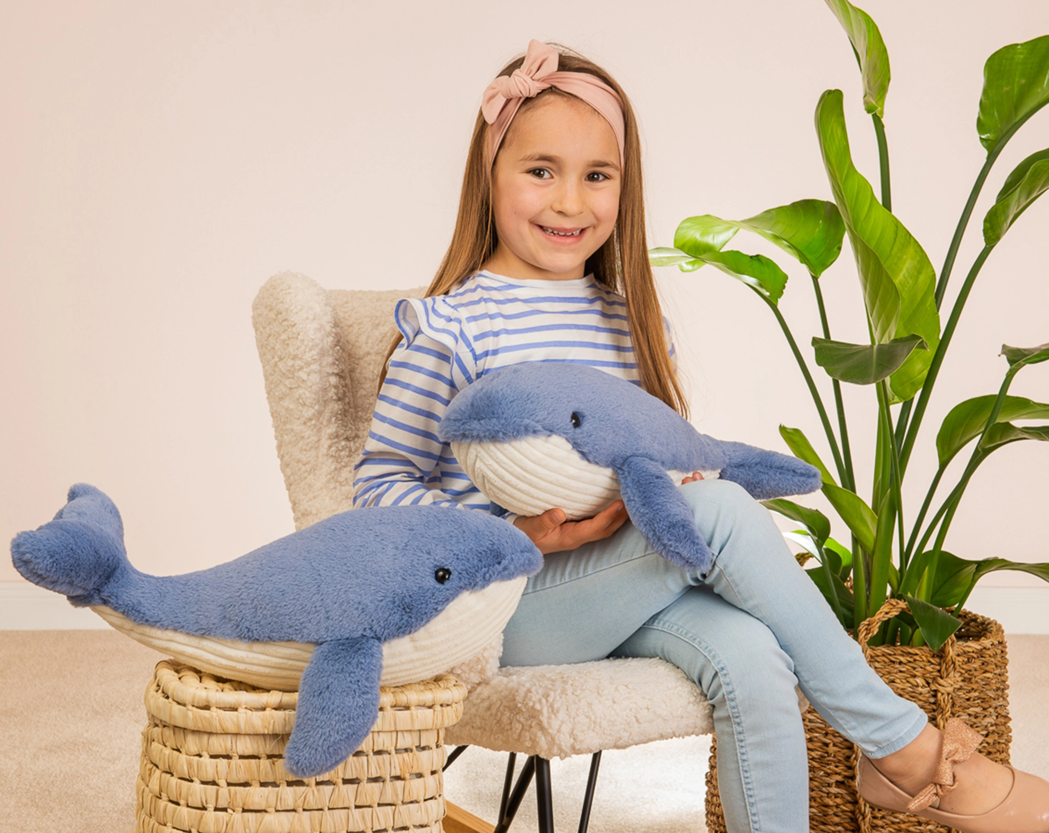 Kuscheltier WAL WALTRAUD (44cm) in blau