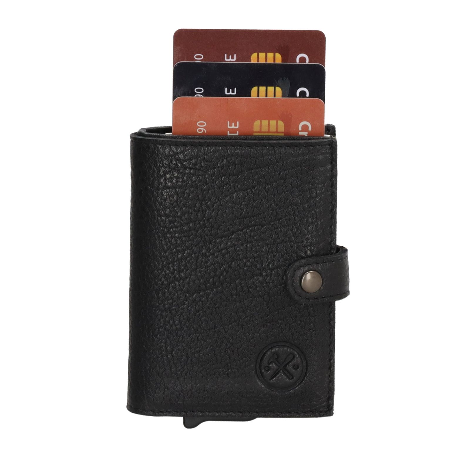 Hide & Stitches Paint Rock Safety Wallet Zwart