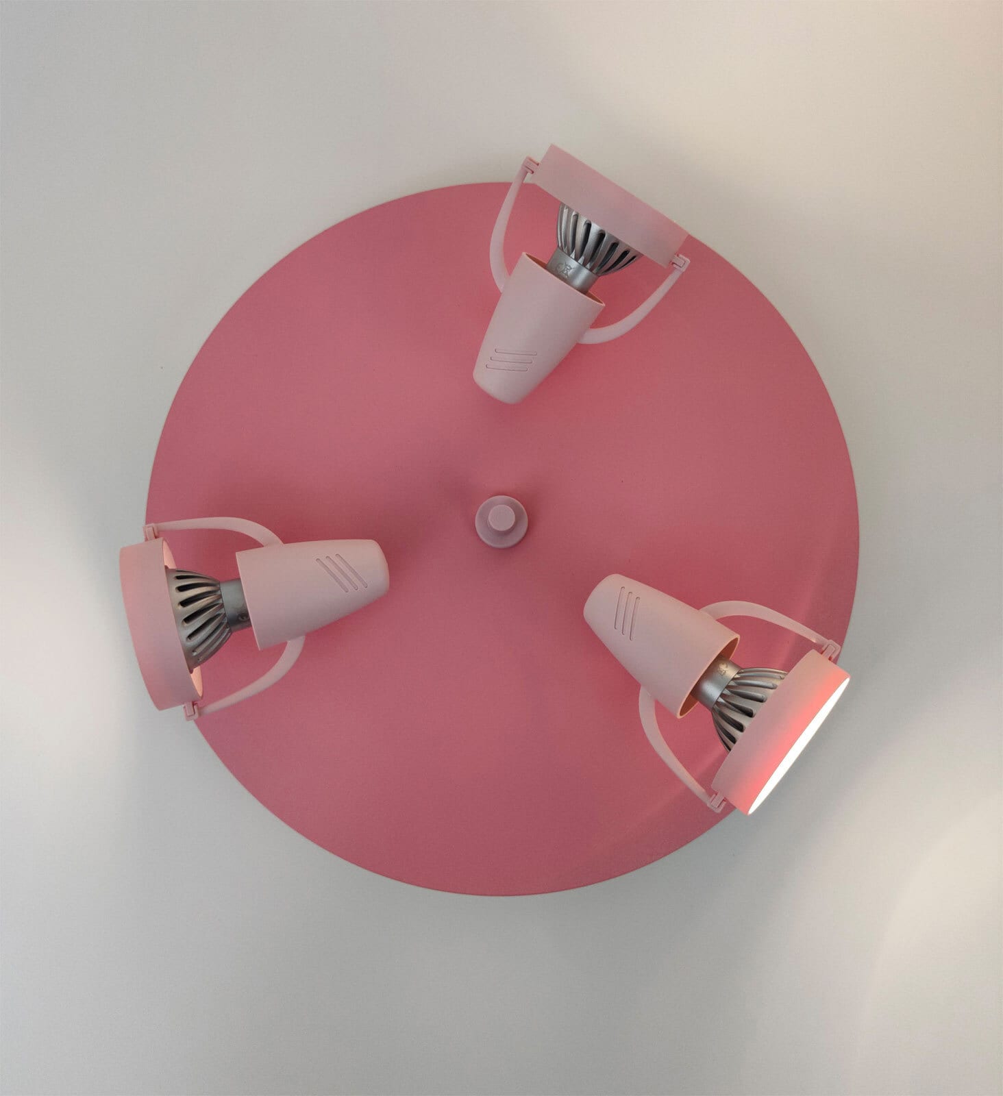 niermann Retrofit Kinderlampe Decke 3 Spots STRAHLER pastellrose