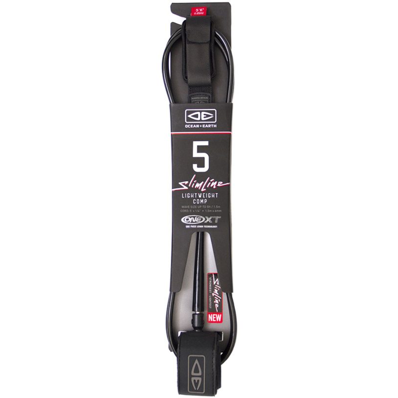 Ocean & Earth Slimline Lightweight Comp One XT Surfboard Leash 5'' schwarz