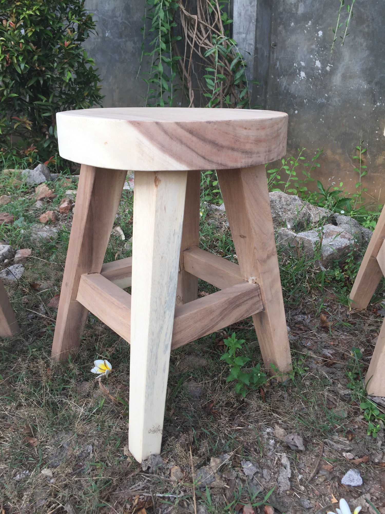 Hocker 'Nusa', T 35 cm, B 35 cm, H 45 cm von fischer's lagerhaus