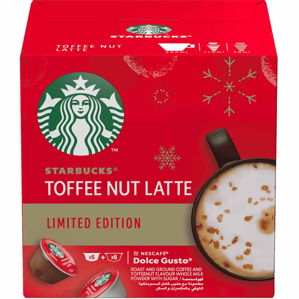 Starbucks Dolce Gusto Toffee Nut Latte 6Tassen 127,8g MHD:30.9.25