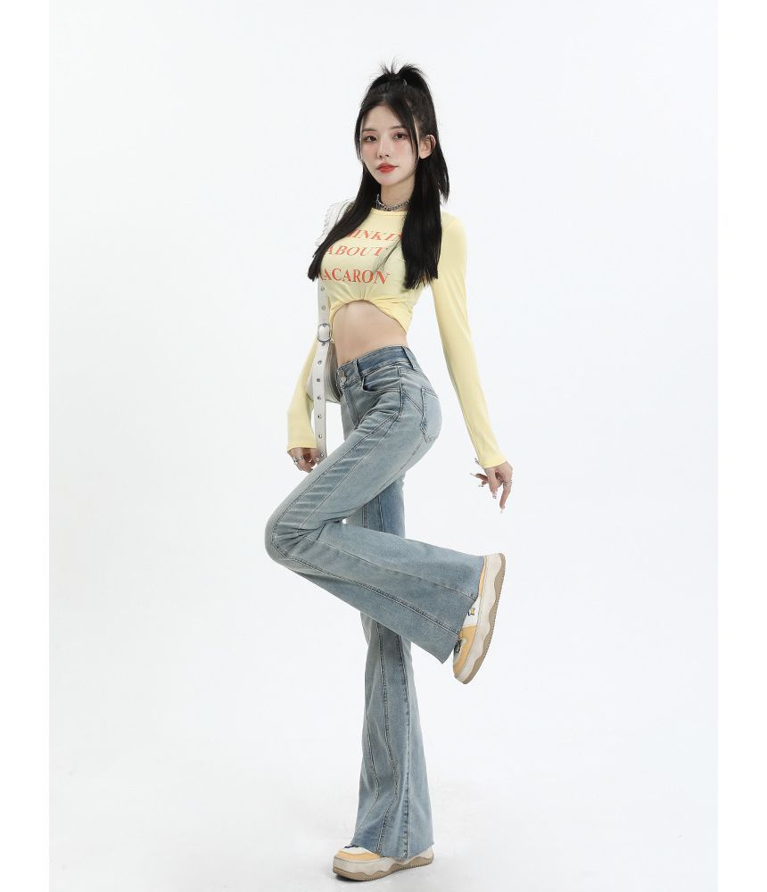 Denimot - High Rise Washed Panel Flared Jeans (diverse ontwerpen)