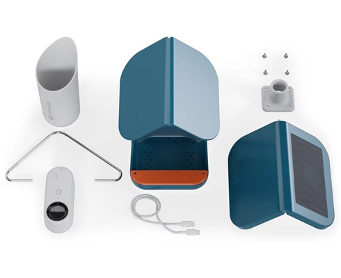 Birdbuddy Smart bird feeder w/ solar roof - Blue