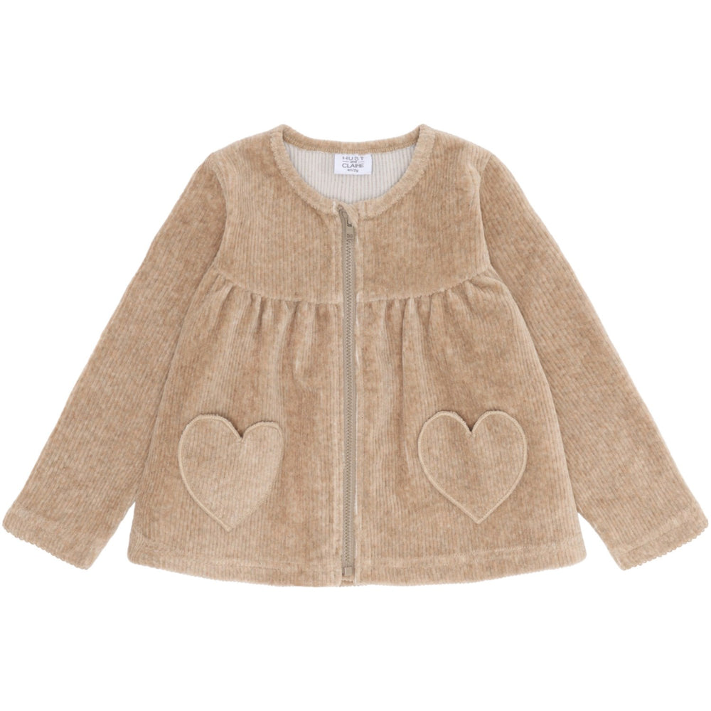 Køb Hust & Claire Biscuit Sicillia Ottoman Velour Solid