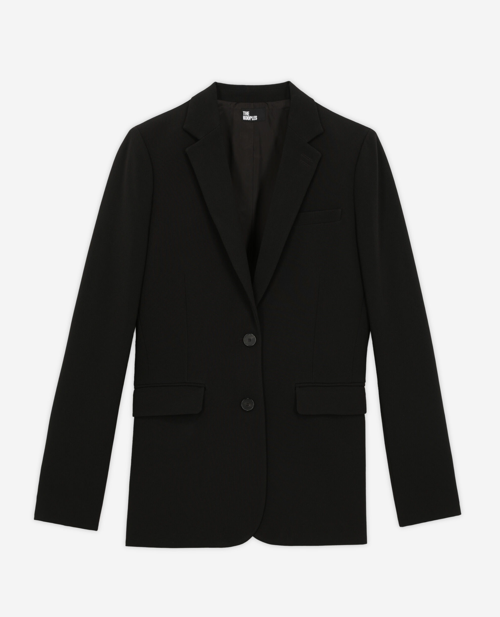 Veste tailleur noire en crêpe