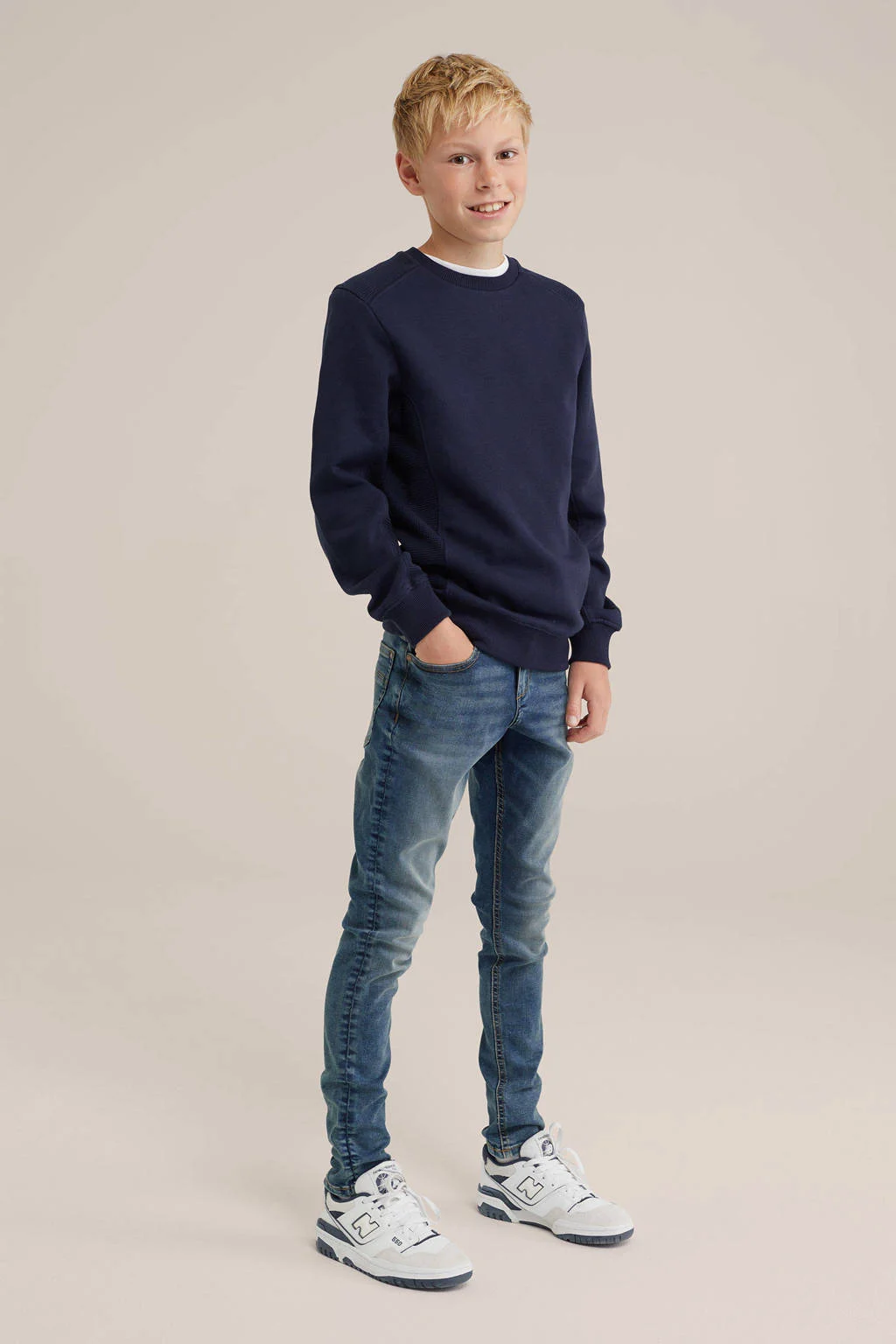 WE Fashion skinny jeans bright blue denim