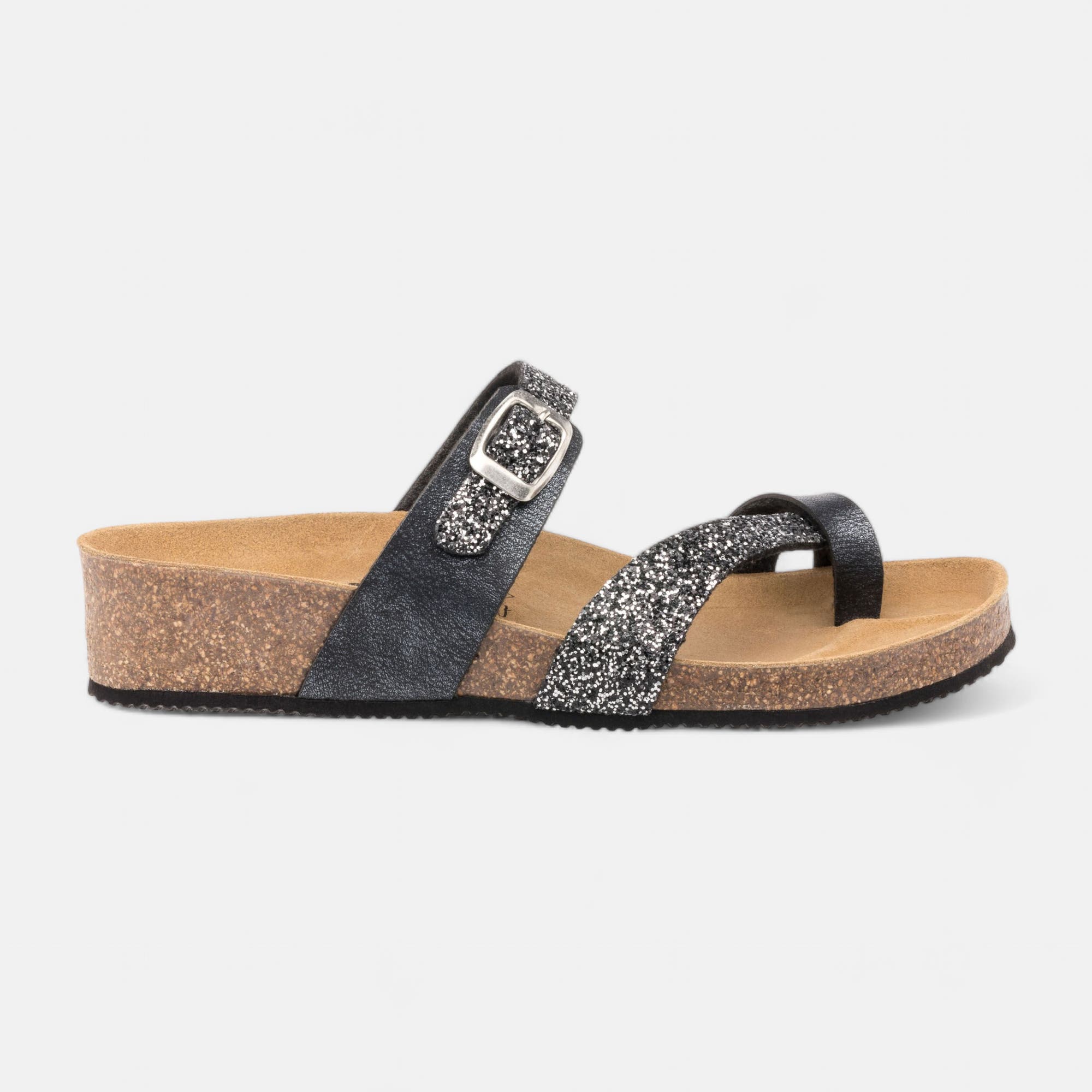 Mules semelle liège Femme noir