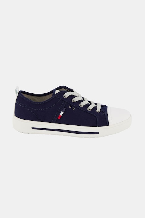 Sneaker, Jana Shoes, Canvas, Lederoptik-Spitze, Weite H