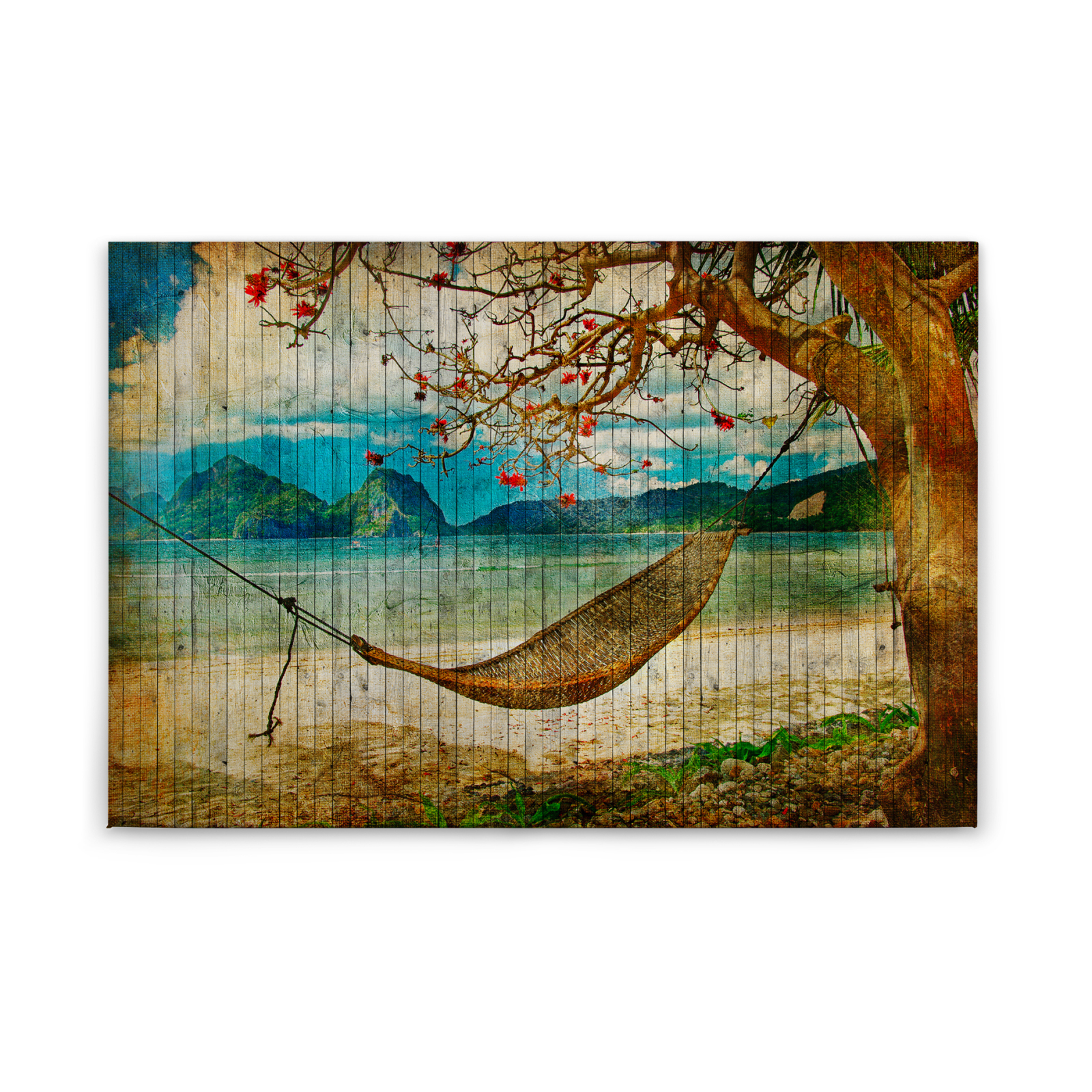 Leinwandbild TAHITI - braun-beige - 90x60 cm