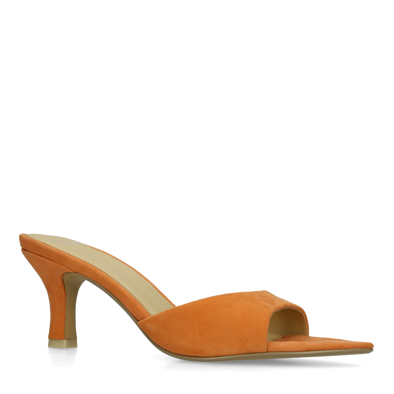 Oranje suède pumps