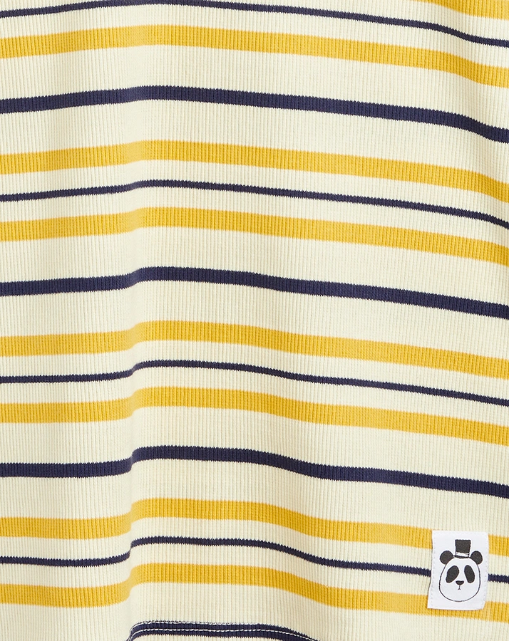Kurzarm-Kleid STRIPE in yellow