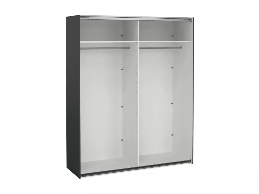 Grande armoire polyvalente Drambaud, Meubles multifonctionnels, Casier à chaussures, Support à chaussures pour armoire, 179x62 h220 cm, Gris